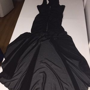 Gorgeous party black dress with train